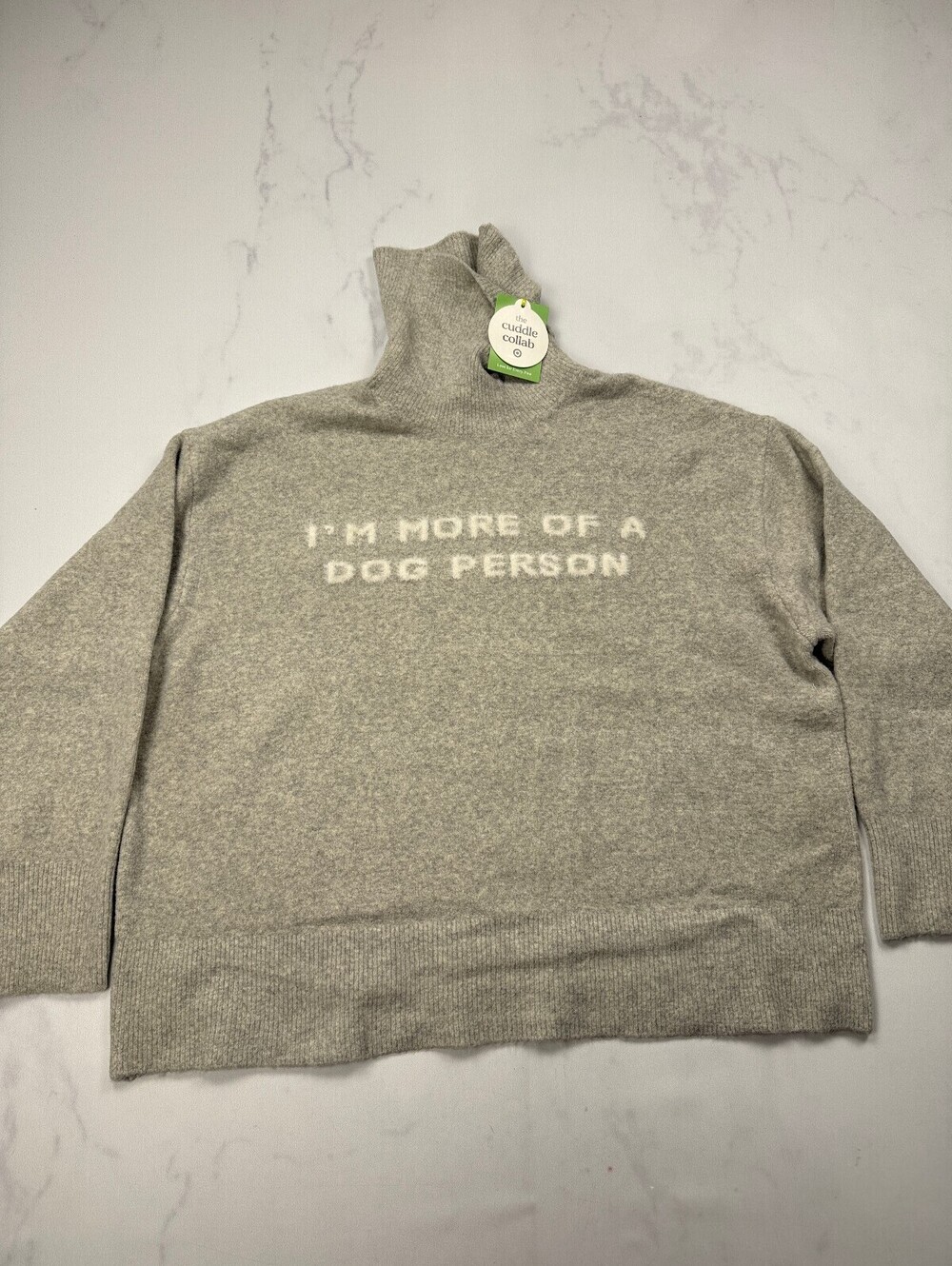 The Cuddle Collab Dog Person Pullover Dove Gray 2010s Cozy - Womens XL